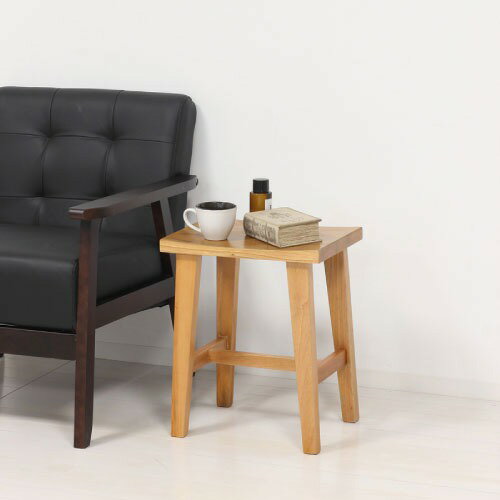 【LINEクーポン配布中】椅子 ウッドスツール ナチュラル [4954877619208] W37×D27×H45cm インテリアとしても 腰掛 完成品 クロシオ メーカー直送 [2]