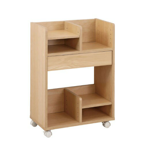 【最大3万円クーポン配布中★26日01:59まで】収納棚 シンプルランドセル収納ワゴン ナチュラル [4954877798651] W55×D29×H76cm ランドセルや教科書をひとまとめに収納 組立式 クロシオ メーカー直送