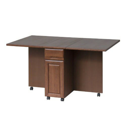 【LINEクーポン配布中】テーブル・デスク・ワゴン Tバタ テーブルワゴン ダークブラウン [495487782311..