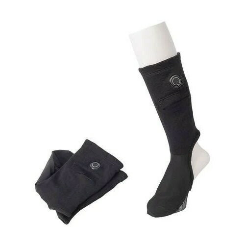 【LINEクーポン配布中】ヒーター靴下 靴の中を暖める足甲ヒーター 超薄型 [ASKU24HBK] 洗濯機OK 足の甲..