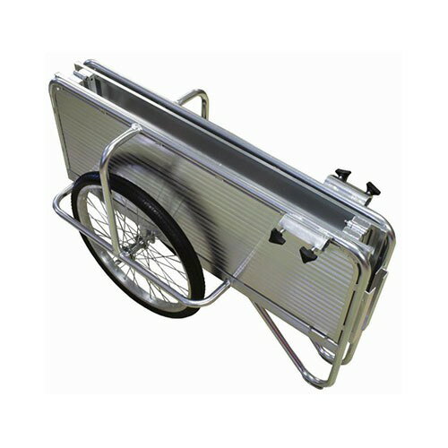 【LINEクーポン配布中】園芸運搬車 折り畳み式アルミリアカー 耐荷重120kg [TC2003A] ノーパンクタイヤ コンパクトに収納可能 シンセイ メーカー直送