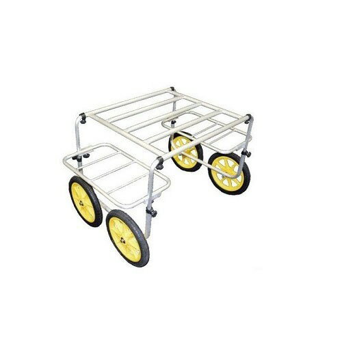 【LINEクーポン配布中】園芸運搬車 二段式収穫台車 4個積み [TC4504AL] ノーパンク...