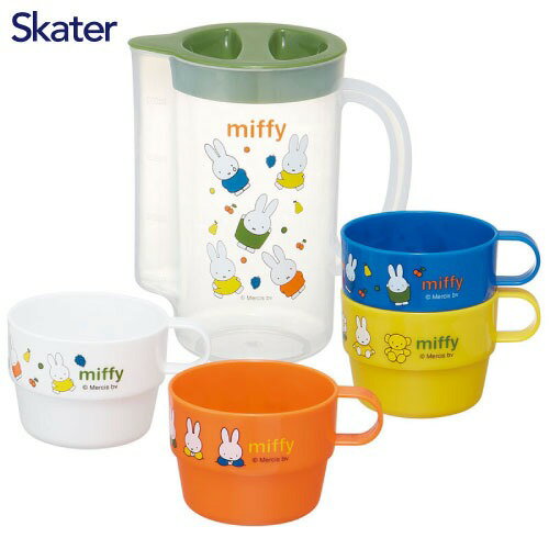 【LINEクーポン配布中】ケース付スタッキングコップ 4個 220ml ミッフィー21 KS32S スケーター Skater [4973307571299] レジャーに便利なコップ ケースはピッチャーとして使えます(3)