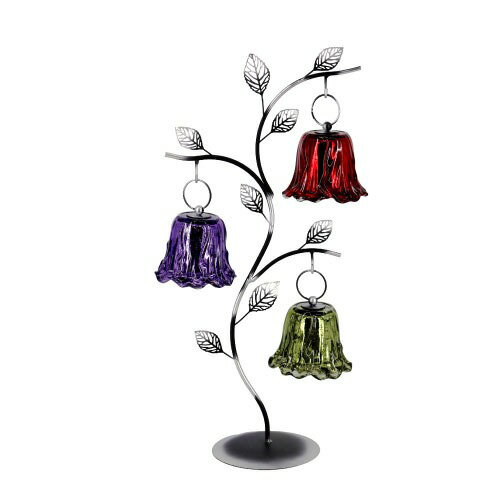 【LINEクーポン配布中】インテリア雑貨 エレガントランプ W260×H500×D135 [3101] LEDワイヤーライト仕様 各シェード単4電池3本使用(別売) オブジェ 東洋石創 メーカー直送