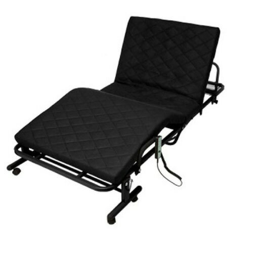 【LINEクーポン配布中】高反発マットレス 電動メッシュキルトベッド ブラック [TAN-887BK] 8cmウレタンマット ロックピン 指はさみ防止 ストッパー付 谷村実業メーカー直送