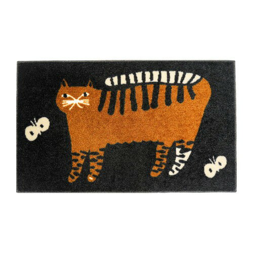 【最大3万円クーポン配布中★27日01:59まで】マット ねこさんぽ ブラウン 45 x 75 cm [EC00004] emoemo クリーンテックス メーカー直送