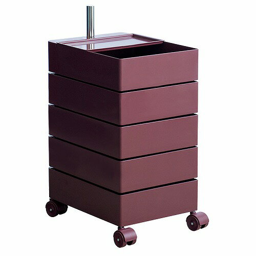 【LINEクーポン配布中】マルチワゴン Pluna プルーナ 5段 WG-H001-WIN [562001021] ワイン 4輪キャスター 完成品 キャスターのみ取付 宮武製作所 メーカー直送