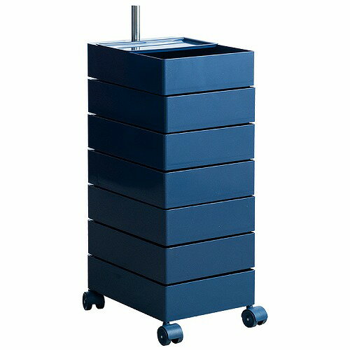 【LINEクーポン配布中】マルチワゴン Pluna プルーナ 7段 WG-H002-NV [562002044] ネイビー 4輪キャスター 完成品 キャスターのみ取付 宮武製作所 メーカー直送