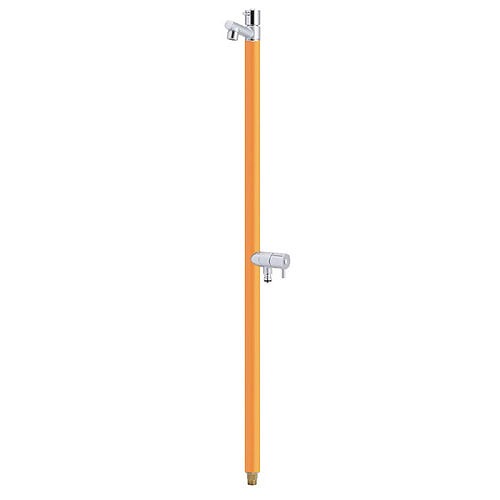 【LINEクーポン配布中】水栓柱 ジラーレW不凍コマタイプ(補助蛇口付) マスタード [TK3-FKWMU] φ34×H1070mm エクステリア ガーデン用品 オンリーワンクラブ