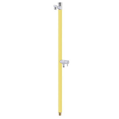 【LINEクーポン配布中】水栓柱 ジラーレW(補助蛇口付) レモンイエロー [TK3-SAWLY] φ34×H1044mm エクステリア ガーデン用品 オンリーワンクラブ