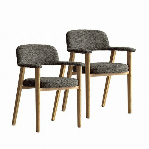 樂天商城 - 【最大3万円クーポン配布中★27日09:59まで】ダイニングチェア Levo レヴォ 2脚セット CH-C5979-2-BR [615979205] ブラウン 天然木 ブークレ生地 疲れにくい Signature Studio 宮武製作所メーカー直送