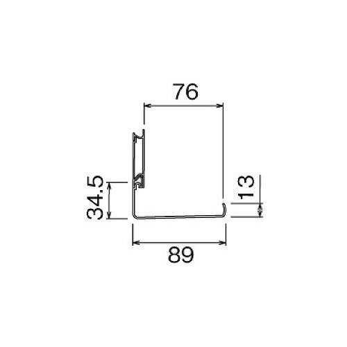 【LINEクーポン配布中】長押レール なげしレール用オプション なげしレール トレイ 幅200×高さ34.5×奥行89mm [MR4531] アルミ 安全荷重1kg ウォールメイツ オリジン [3]