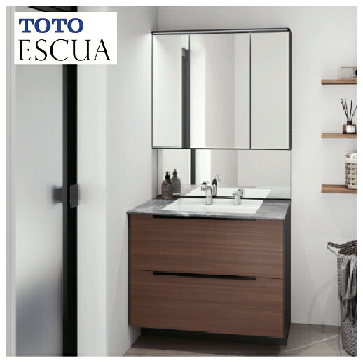 【LINEクーポン配布中】洗面化粧台 エスクア 間口900mm TOTO [ESCUA18] ミラーキャ...