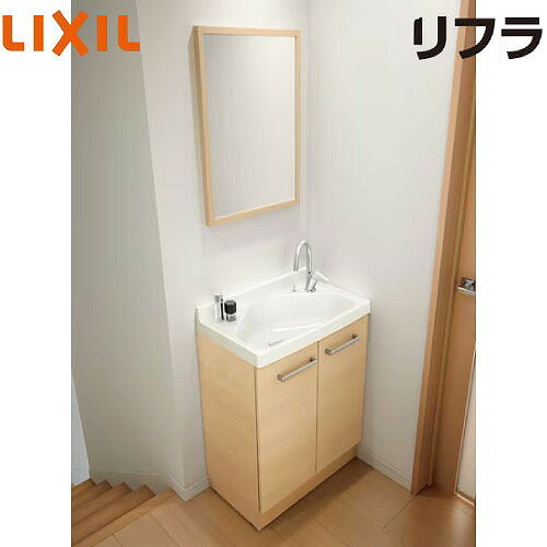 Rakuten - 【最大3万円クーポン配布中★27日09:59まで】洗面化粧台 リフラ 間口600mm LIXIL リクシル [refra03] クリエペール 600×370×1800mm 木枠付1面鏡 コンパクトドレッサー 4トン車配送 メーカー直送