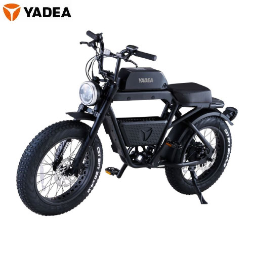 【LINEクーポン配布中】電動自転車 電動アシスト自転車 500Wのパワフルモーター搭載 ブラック [TRP-01-BK] 極太タイヤ 安定感抜群 油圧ディスクブレーキ 液晶ディスプレイ YADEA メーカー直送
