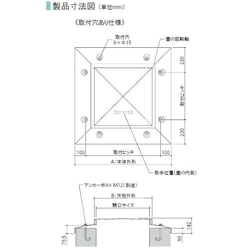 【最大3万円クーポン配布中★4日20:00〜10日23:59まで】屋上用マンホール 鍵付らく...
