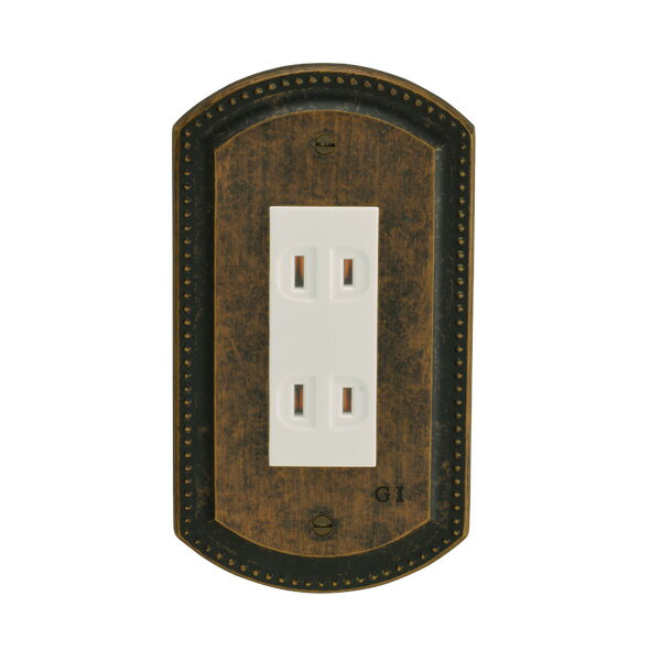 【LINEクーポン配布中】真鍮 コンセントプレート(コスモシリーズ用)PCNB01 古色 アンティーク ブラス 雑貨 [790227] ゴーリキアイランド