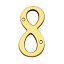 納期未定欠品中 真鍮 切り文字(102サイズ)数字 ブラスナンバー 金色 102mm 「8」 アンティーク ブラス 雑貨 [820438] ゴーリキアイランド