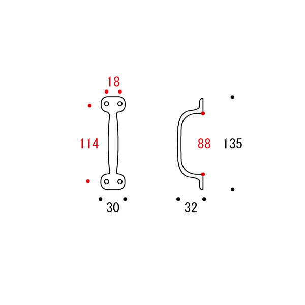 【最大3万円クーポン配布中】真鍮 ハンドル(CNスクエアシリーズ)M 黒色 アンティーク ブラス 雑貨 [620569] ゴーリキアイランド [2]