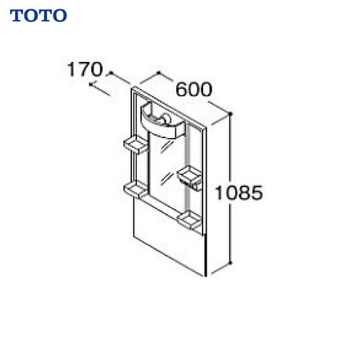 洗面化粧台 Vシリーズ 化粧鏡 一面鏡 間口600 TOTO [LMPB060A1GDG1G] LED エコミラーなし メーカー直送