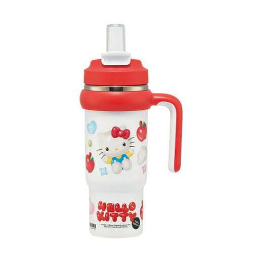 Rakuten - 【LINEクーポン配布中】ハンドル付2WAYストローステンレスタンブラー830ml ハローキティ ぷっくりバルーン サンリオ スケーター Skater [4973307713613] STSTB9