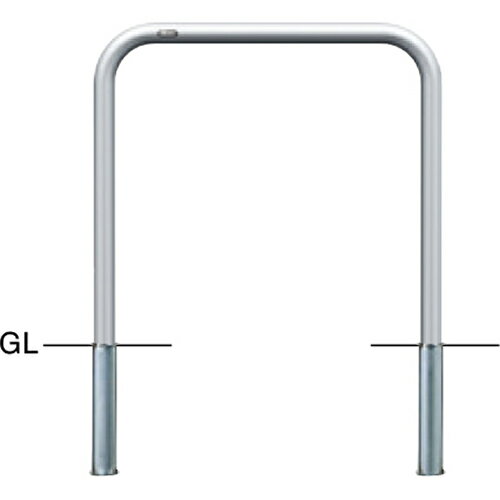 【LINEクーポン配布中】アーチ 車止め 交換用本体のみ φ42.7(t2.0)×W700×H650mm カラー:ステンレス [AA-42S7-650HONTAI] サンポール 受注生産品 キャンセル不可 納期約1ヶ月 メーカー直送