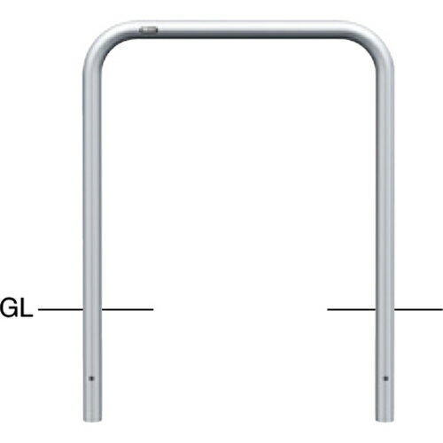 アーチ 車止め φ42.7(t2.0)×W700×H650mm カラー:ステンレス [AA-42U7-650] サンポール 受注生産品 キャンセル不可 納期約1ヶ月 メーカー直送