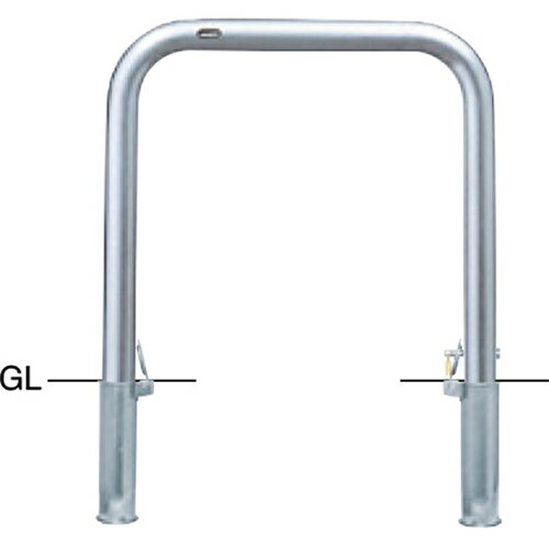 【LINEクーポン配布中】アーチ 車止め 交換用本体のみ φ60.5(t3.0)×W700×H650mm カラー:ステンレス [AA-7SK7-650HONTAI] サンポール 受注生産品 キャンセル不可 納期約1ヶ月 メーカー直送