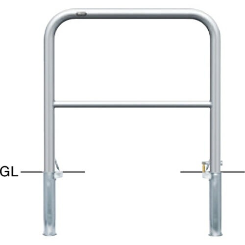 【LINEクーポン配布中】アーチ 車止め φ42.7(t2.0)×W700×H650mm カラー:ステンレス [AH-42SK7-650] サンポール 受注生産品 キャンセル不可 納期約1ヶ月 メーカー直送