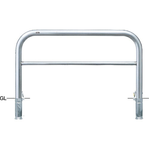 【LINEクーポン配布中】アーチ 車止め φ76.3(t3.0)×W1500×H800mm カラー:ステンレス [AH-8SK15-800] サンポール 受注生産品 キャンセル不可 納期約1ヶ月 メーカー直送