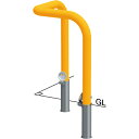 【LINEクーポン配布中】アーチ 交換用本体のみ φ60.5(t2.8)×W600×W600×H650mm カラー:黄 [FAA-7SKR6-650(Y)HON...