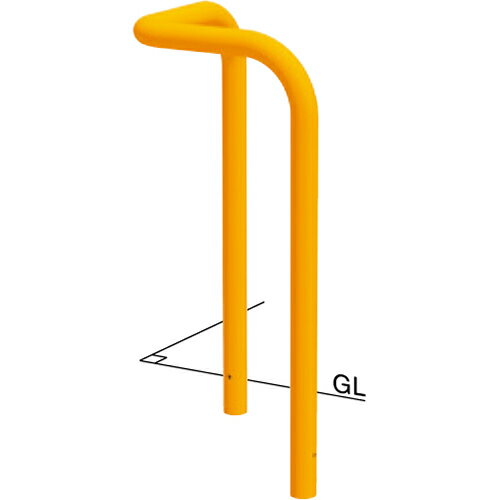 Rakuten - 【LINEクーポン配布中】アーチ φ60.5(t2.8)×W600×W600×H800mm カラー:黄 [FAA-7UR6-800(Y)] サンポール 受注生産品 キャンセル不可 納期約1ヶ月 メーカー直送