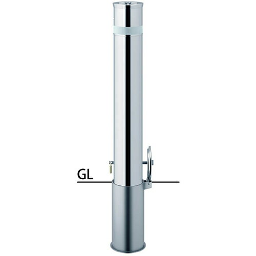 Rakuten - 【LINEクーポン配布中】リフター 車止め φ114.3(t2.5)×H700mm カラー:ステンレス [LA-12SKC-E] サンポール 受注生産品 キャンセル不可 納期約1ヶ月 メーカー直送