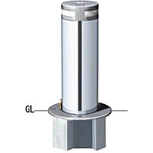【LINEクーポン配布中】リフター 軽操作上下式車止め φ216.3(t3.0)×H650mm カラー:...