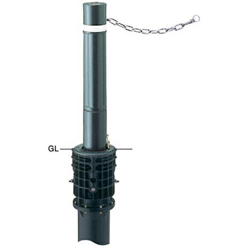 リフターボラード 上下式車止め φ114×H700mm カラー:116スモークグリーン [LV-120KC] サンポール 受注生産品 キャンセル不可 納期約1ヶ月 メーカー直送