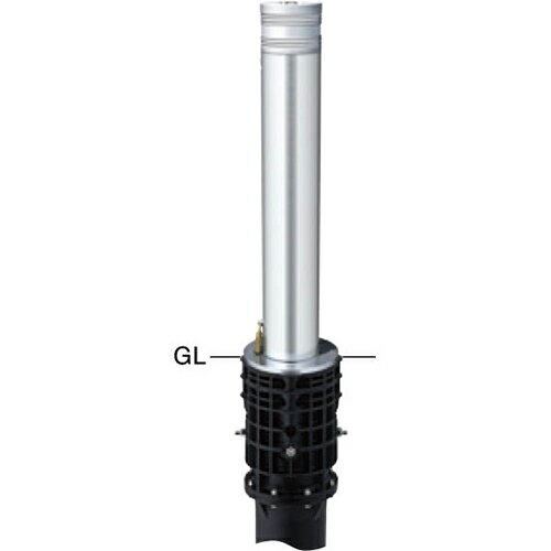 【LINEクーポン配布中】アルミヘッドリフター 上下式車止め 交換用本体のみ φ114.3(t2.5)×H700mm カラー:190セラミックシルバー [LV-260KC-EHONTAI] サンポール 受注生産品 キャンセル不可 納期約1ヶ月 メーカー直送