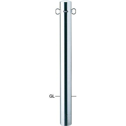 ピラー 車止め φ101.6(t2.0)×H850mm カラー:ステンレス [PA-11U-F11] サンポール 受注生産品 キャンセル不可 納期約1ヶ月