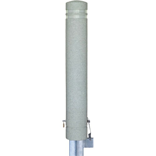 メーカーサンポール(SUNPOLE)商品名リサイクルボラード　φ130×H826mm品番RB-134SK(ST1)商品説明タイプ/リサイクルボラード 仕様/差込式カギ付,南京錠25mm付,反射テープ付 材質/リサイクルゴム 仕上げ/カラー　アクリルウレタン塗装/白御影調 サイズ/φ130 H826 重量/約19.0kg サイズφ130×H826mm重量約19.0kg色白御影調仕様反射テープ付形状差込式カギ付(南京錠25mm)推奨設置場所商業施設,公共施設,道路,公園,集合住宅,駅前広場,観光地 検索キーワードバリカー　車止めポール　駐車場ポール　車止め　