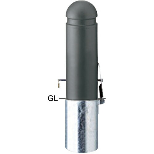 メーカーサンポール(SUNPOLE)商品名ボラード ショート　φ152.5(t3.0)×H450mm 品番V-350SKL商品説明表面硬度が硬いため傷が付きにくく、アクリル系やウレタン系の塗装と比較し、耐候性、耐熱性、耐薬品製に優れております。ショットブラスト加工との組合せによる、マットな落ち着いた風合いの仕上がりです。タイプ/ボラード 仕様/差込式カギ付,南京錠25mm付 材質/アルミパイプ+アルミ鋳物 仕上げ/カラー 焼付塗装/ダークグレー サイズ/φ152.5(t3.0) H450 重量/約9.8kgサイズφ152.5(t3.0)×H450mm 重量約9.8kg色ダークグレー形状差込式カギ付(南京錠25mm)推奨設置場所商業施設,公共施設,道路,公園,駅前広場,観光地 検索キーワードバリカー　車止めポール　駐車場ポール　車止め　
