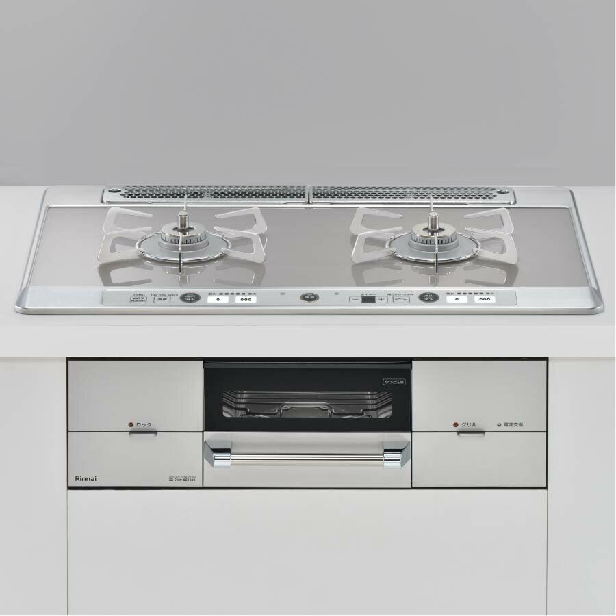 リンナイ ビルトインコンロ RHS721W26S11RAV(L/R) 75cm幅ガラストップ Udea ef ユーディア・エフ [2口ガスコンロ 都市ガス プロパン]《配送タイプA》