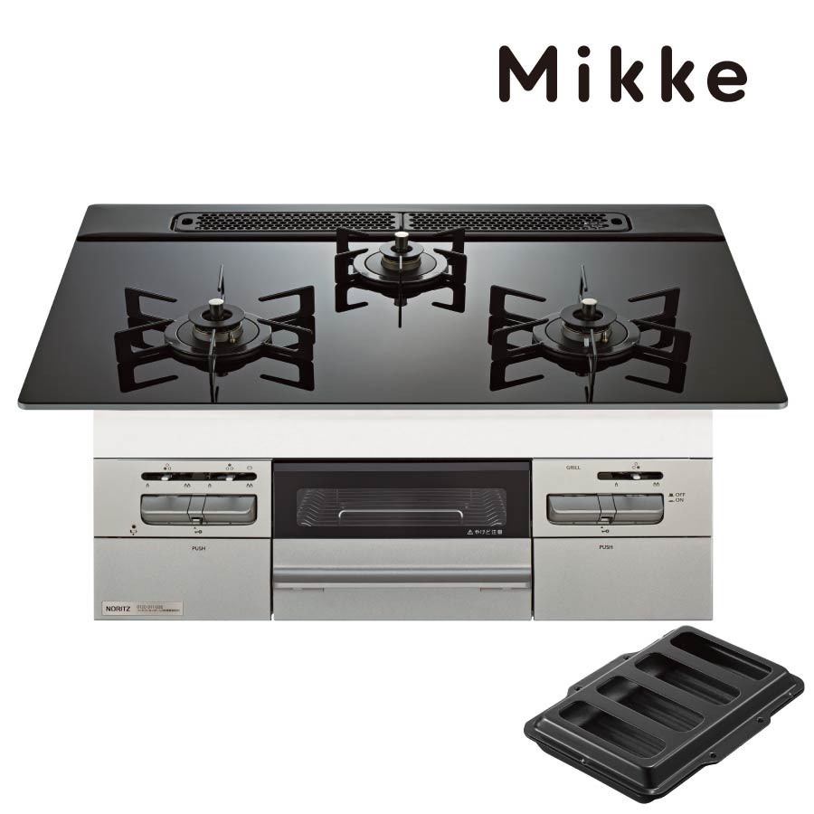 Rakuten - ノーリツ ビルトインコンロ N3WV7RWAP1SIC Mikke ミッケ 75cm幅 [3口ガスコンロ 都市ガス プロパン]《配送タイプA》