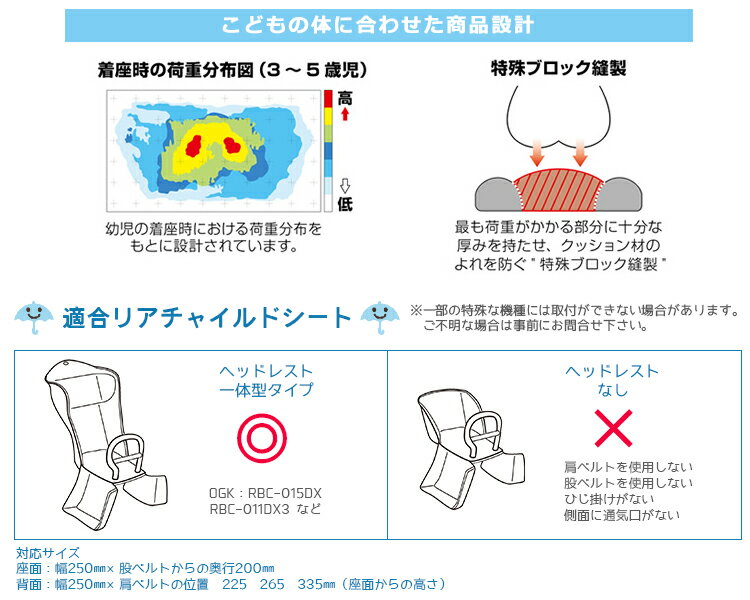 9/4 20:00〜23:59に使える5％OFFクーポン配布中！【チャイルドシート　子供乗せ クッション】 ブリオーソ リアベビーシートクッション Brioso 後ろ チャイルドシート　子供乗せ 用