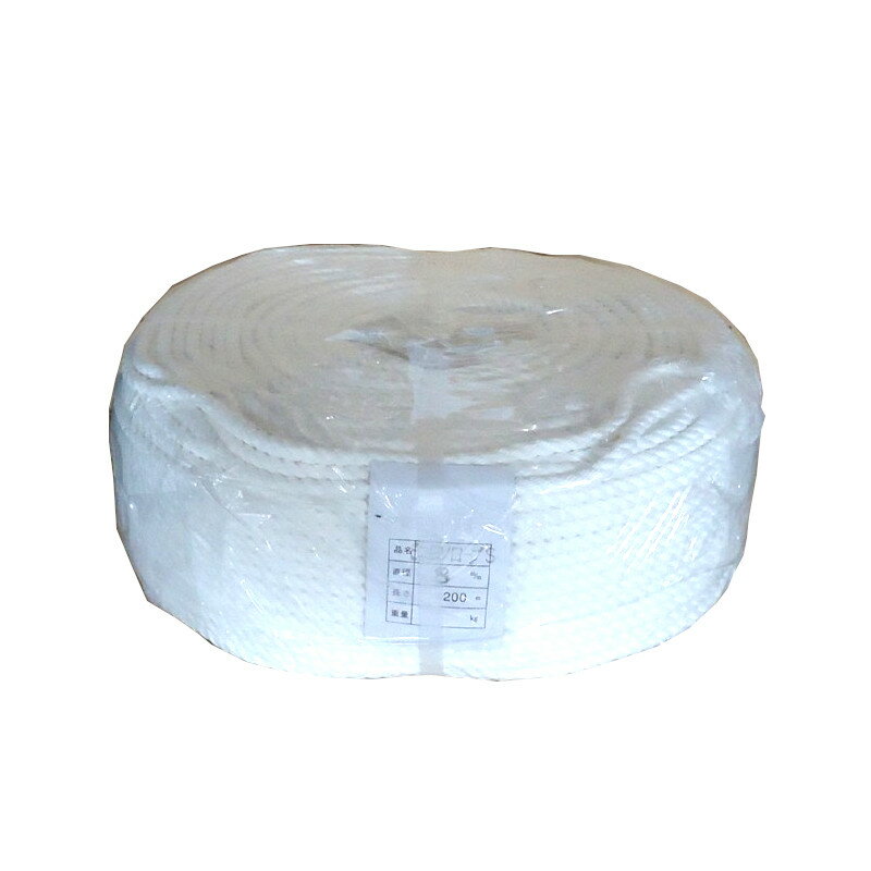 ビニロンSロープ 8×200m 白 約7.5kg （8mmx200m）