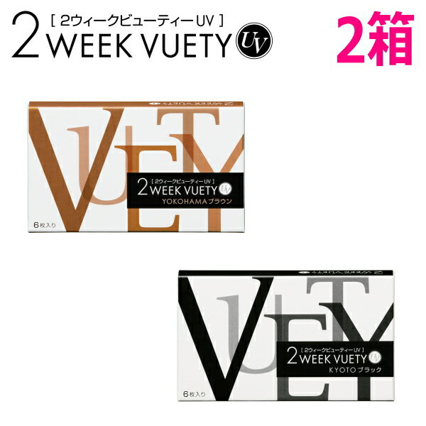 2ウィーク ビューティー UV 6枚入り 2箱 2week VUETY UV 2週間交換 ツーウィーク カラコン 度なし 度あり 終日装用 ポスト投函