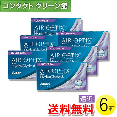 【送料無料】【メール便】エアオプティクス プラス ハイドラグライド マルチフォーカル 6枚入×6箱 ( コ..