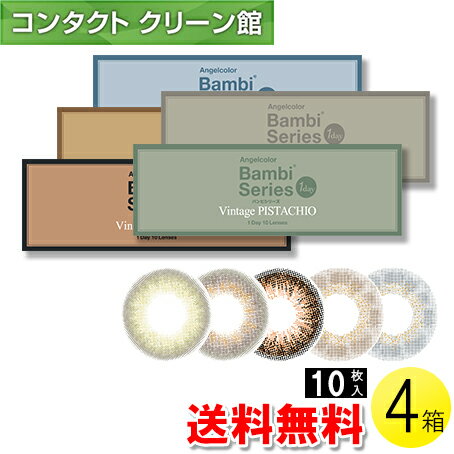 エンジェルカラーワンデー バンビシリーズ ヴィンテージ 10枚入×4箱 ( コンタクト ワンデー カラコン エンジェルカラーワンデー バンビシリーズ 14.2mm 益若つばさ 10枚入り 4箱セット )