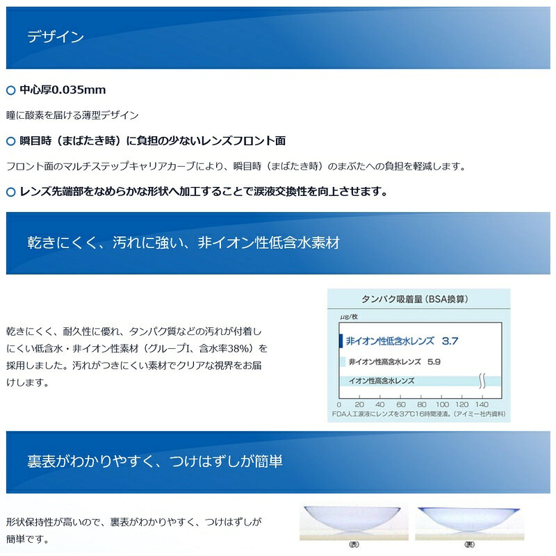 アイミー スーパーソフトII 2枚セット ＜左右1枚ずつ／aime／スーパーソフト2／super soft ii／日本製／メーカー直送／長期装用型ソフトコンタクトレンズ＞ contact-kozou-10001263 こんたくとこぞう サンプル画像2