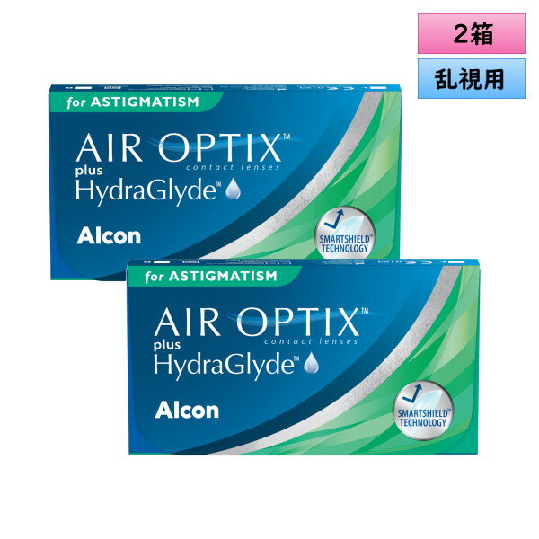 日本アルコン エアオプティクス プラス ハイドラグライド 乱視用 6枚入 2箱（左右1箱ずつ）セット＜Alcon AirOptix HydraGlyde＞