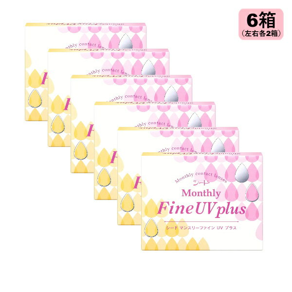 【メール便配送】シード マンスリーファインUVプラス 3枚入り 6箱セット（左右3箱ずつ：9ヶ月分）＜1ヶ月タイプ＞