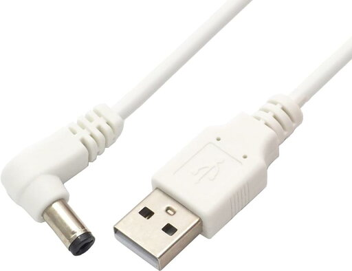 オーディオファン USB to DC5Vプラグ 電源供給ケーブル (プラグ外径5.5/内径2.1mm)USB電源ケーブル 1m ホワイト オーディオファン USB to DC5Vプラグ 電源供給ケーブル (プラグ外径5.5/内径2.1mm)USB電源ケーブル 1m ホワイト